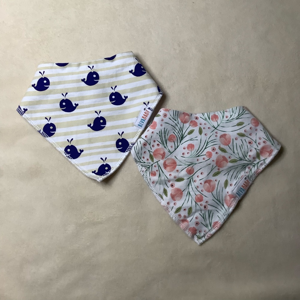 Baby Bandana Style Bibs 2 pack